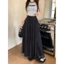 Chân váy dài Maxi 2 lớp dáng xoè cạp chun chất Lụa Kate mềm mại 2 lớp xếp ly bồng bềnh | KHAO BOUTIQUE