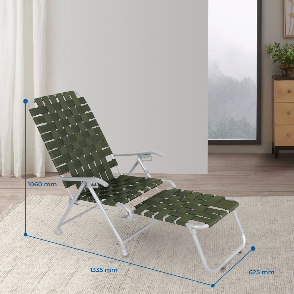 Ghế xếp gấp gọn Deli QUI PHÚC, dây dù bản lớn, thoáng khí, có gác chân, tiện lợi, đa năng