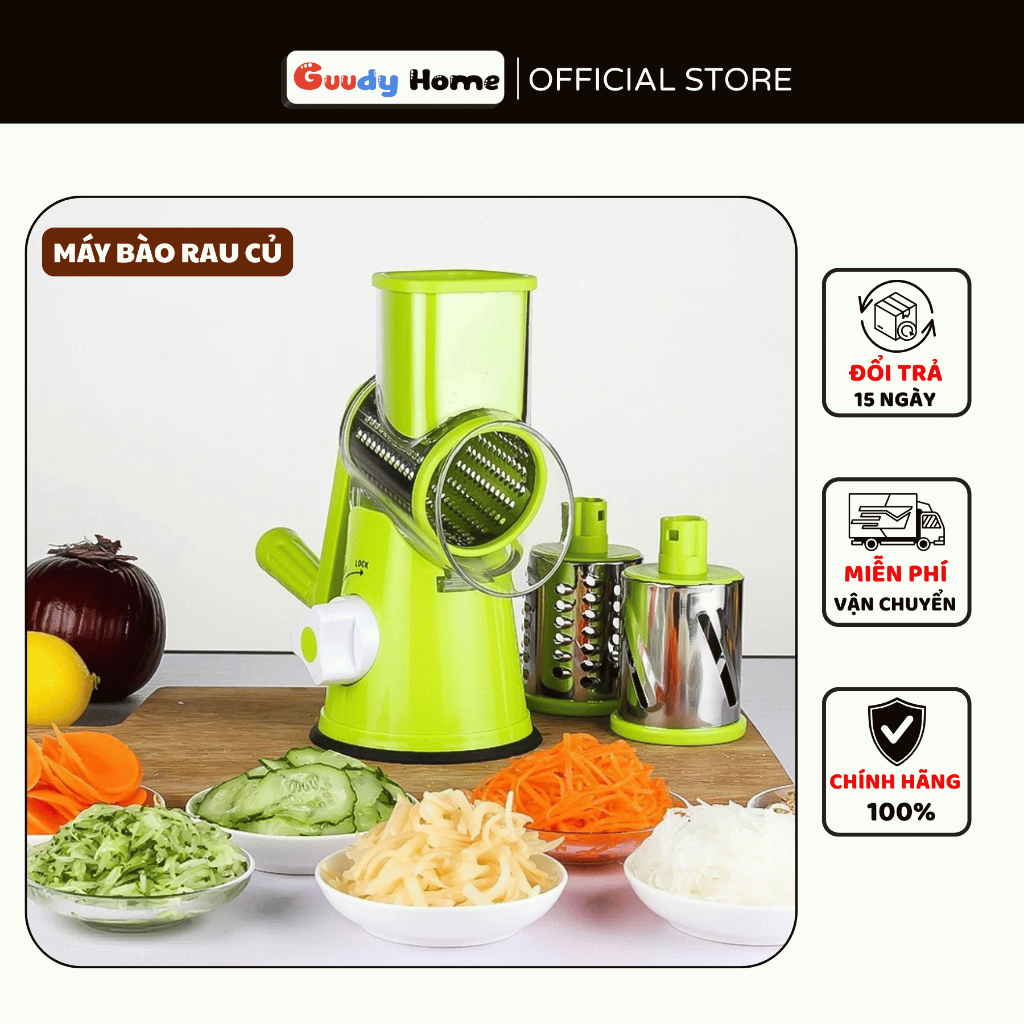 Máy Bào Rau Củ Đa Năng Quay Tay 3 Lưỡi - Máy Thái Rau Củ Quả Cắt Sợi ...