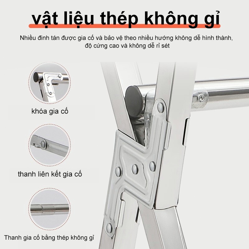 𝐎𝐥𝐢𝐟𝐞 Giàn Phơi Đồ Lắp Ráp Dễ Dàng Giá Treo Quần Áo Có Thể Thu Vào Sào Phơi Inox
