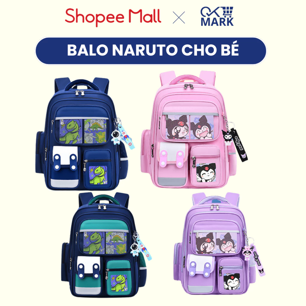 Balo Naruto chống gù cho bé tiểu học didooglt