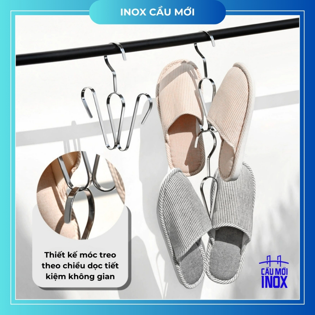 Móc phơi giày thép không gỉ 201, treo giày nhanh khô, bền đẹp, chắc chắn và tiện lợi