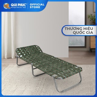 Giường gấp gọn Win vuông QUI PHÚC, dây dù bản lớn, thoáng khí, đàn hồi tốt, bền chắc, dễ dàng cất giữ, mang đi