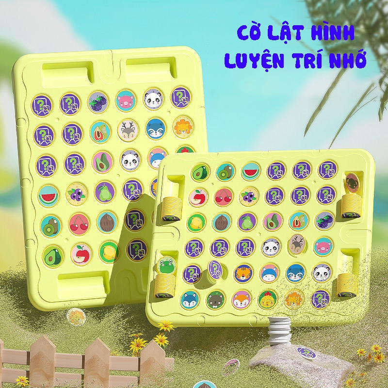 Đồ Chơi Lật Hình Ghi Nhớ - Nhựa ABS, Rèn Luyện Trí Nhớ, Phát Triển Tư Duy Logic Cho Bé