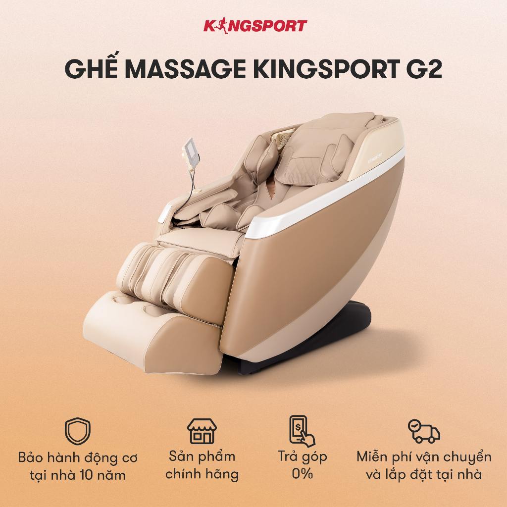 CHỈ GIAO MIỀN NAM | Ghế massage KINGSPORT Standard G2 con lăn di chuyển cổ vai, thiết kế hiện đại