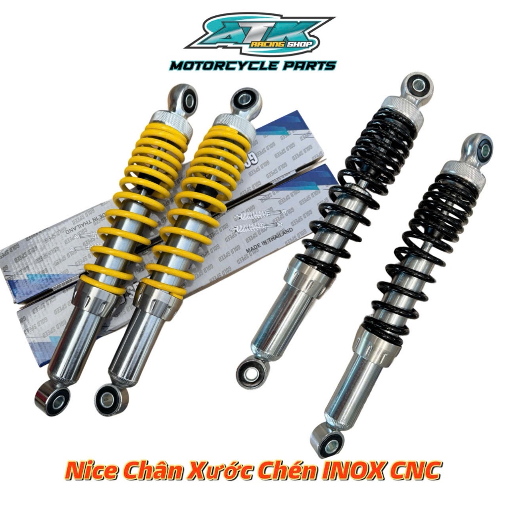 Phuộc Nice Chân Xước Chén Inox 304 Cnc Size 330mm Dành Cho Xe Wave ...