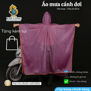 ÁO MƯA CÁNH DƠI NHŨ CÓ VIỀN PHẢN QUANG CAO CẤP - PHÙ HỢP CHO NAM VÀ NỮ