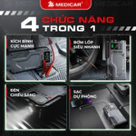KÍCH BÌNH BƠM LỐP Ô TÔ V3 PRO 14.000mAh 4in1 Medicar - Tổng hợp Bơm lốp, Kích bình, Đèn chiếu sáng — ảnh 3