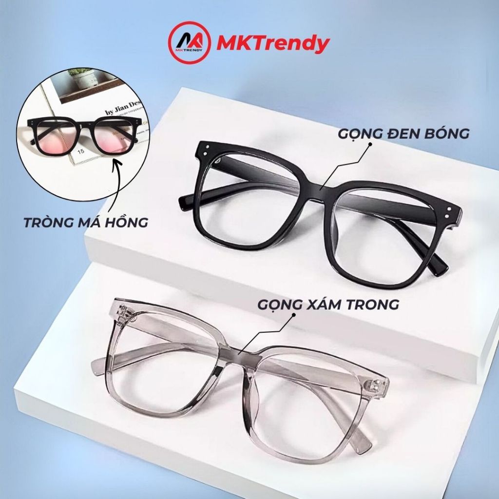 Kính đổi màu nam nữ MKTRENDY gọng vuông nhựa dẻo cao cấp chống tia UV chống ánh sáng xanh thời trang X17