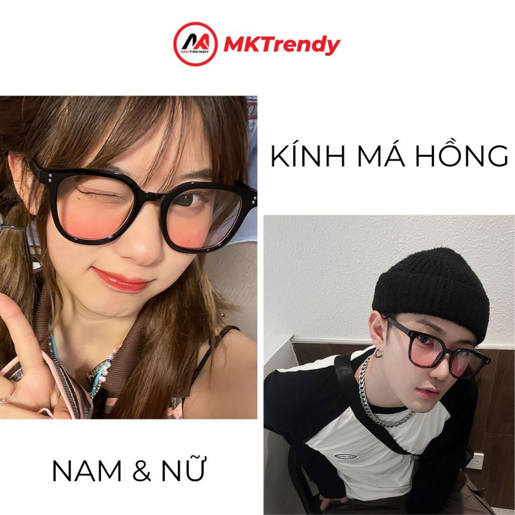 Kính đổi màu nam nữ MKTRENDY gọng vuông nhựa dẻo cao cấp chống tia UV chống ánh sáng xanh thời trang X17