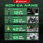 BƠM LỐP KÍCH BÌNH Ô TÔ V3 PRO 20.000mAh 4in1 Medicar - Tích hợp đèn chiếu sáng mạnh mẽ, công suất cao, an toàn sử dụng — ảnh 6
