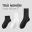 Tất nhún trơn vintage thể thao Dệt kim bằng sợi Coton màu sắc trắng sáng dày dặn