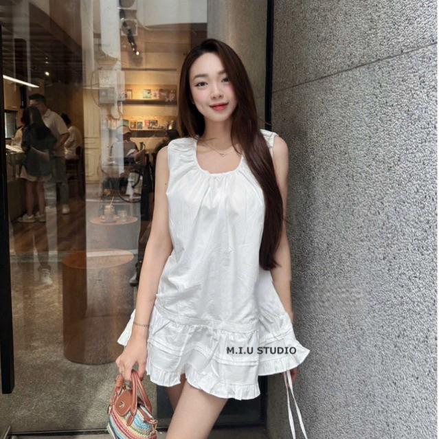 MIU.STUDIO • Váy babydoll thô 2S thiết kế dáng ngắn xoè tầng viền bèo tiểu thư sang chảnh , thiết kế cao cấp