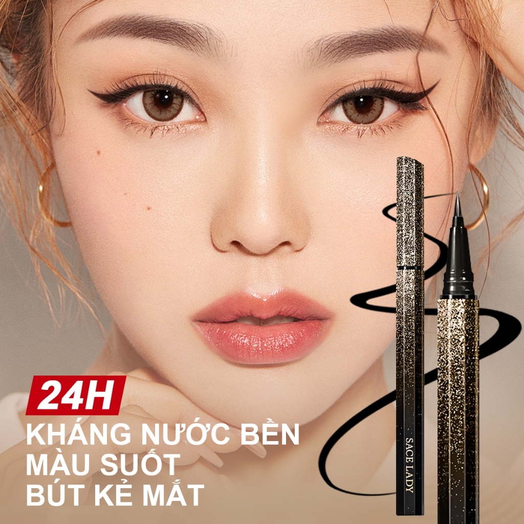Bút Kẻ Mắt SACE LADY Dạng Lỏng Chống Thấm Nước Lâu Trôi Dành Cho Người Mới Bắt Dầu 0.7g