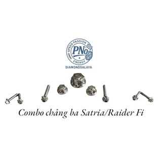 DIAMOND SALAYA - COMBO FULL ỐC CHẢNG BA, GHI ĐÔNG  - Raider, Raider FI, Sonic - INOX304
