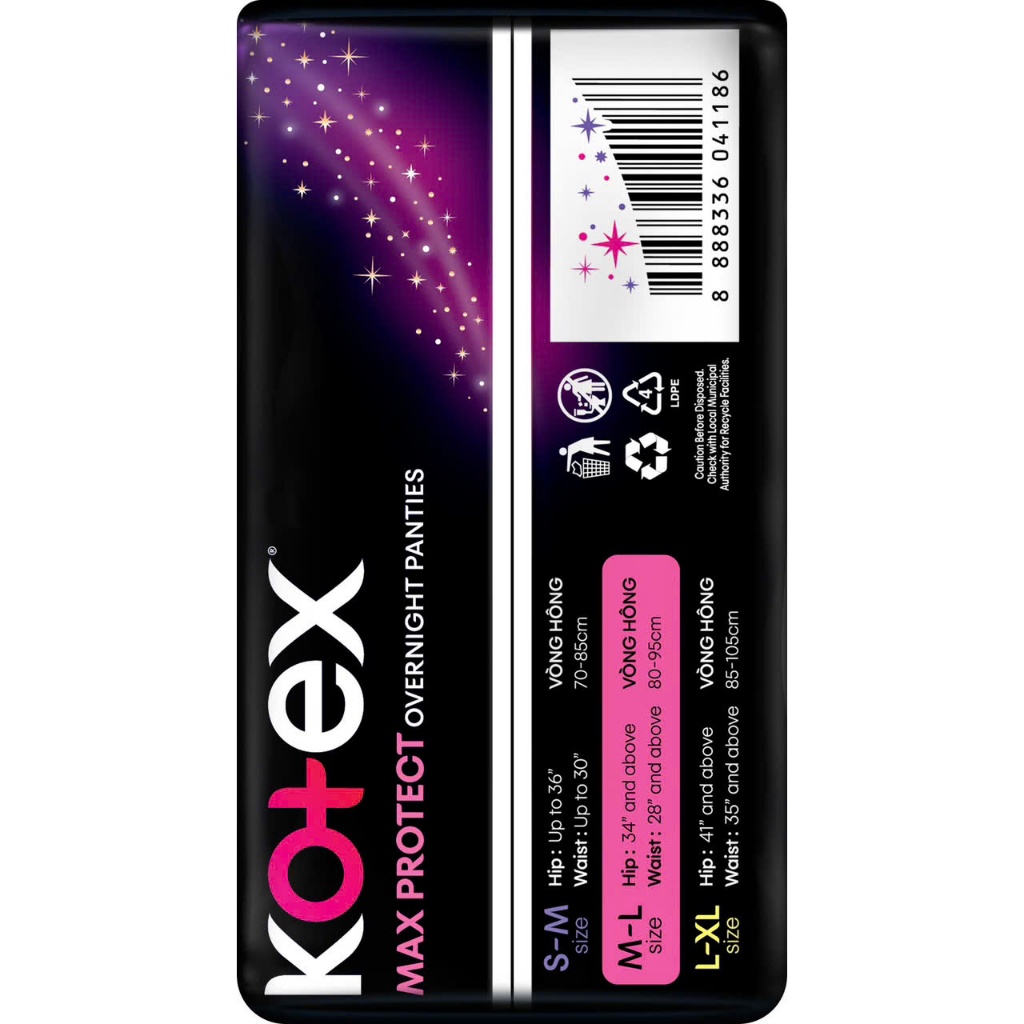 Combo 5 gói Băng vệ sinh Kotex M-L5 ban đêm dạng quần HoaLinh-homeShop
