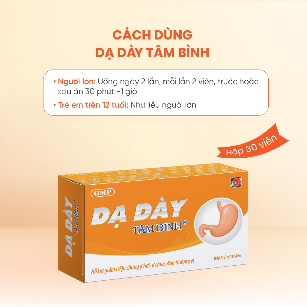 [Combo 6] Dạ dày Tâm Bình - Hỗ Trợ Giảm Viêm Loét Dạ Dày, Tá Tràng, Trào Ngược Dạ Dày