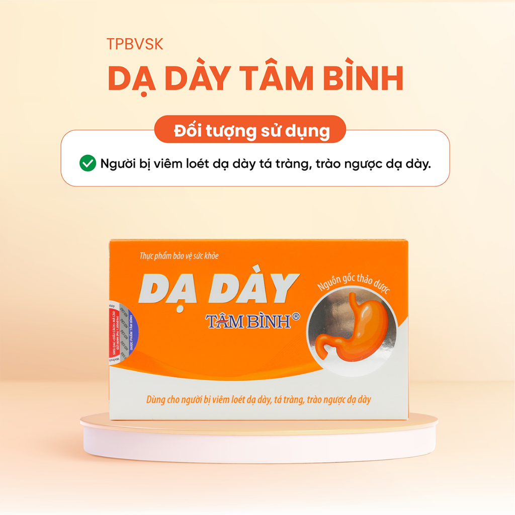 [Combo 6] Dạ dày Tâm Bình - Hỗ Trợ Giảm Viêm Loét Dạ Dày, Tá Tràng, Trào Ngược Dạ Dày