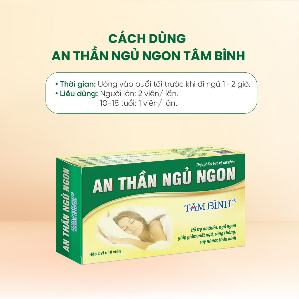 [Combo 5] An thần ngủ ngon Tâm Bình (hộp 30v)  - Bớt lo âu, ngủ sâu sảng khoái