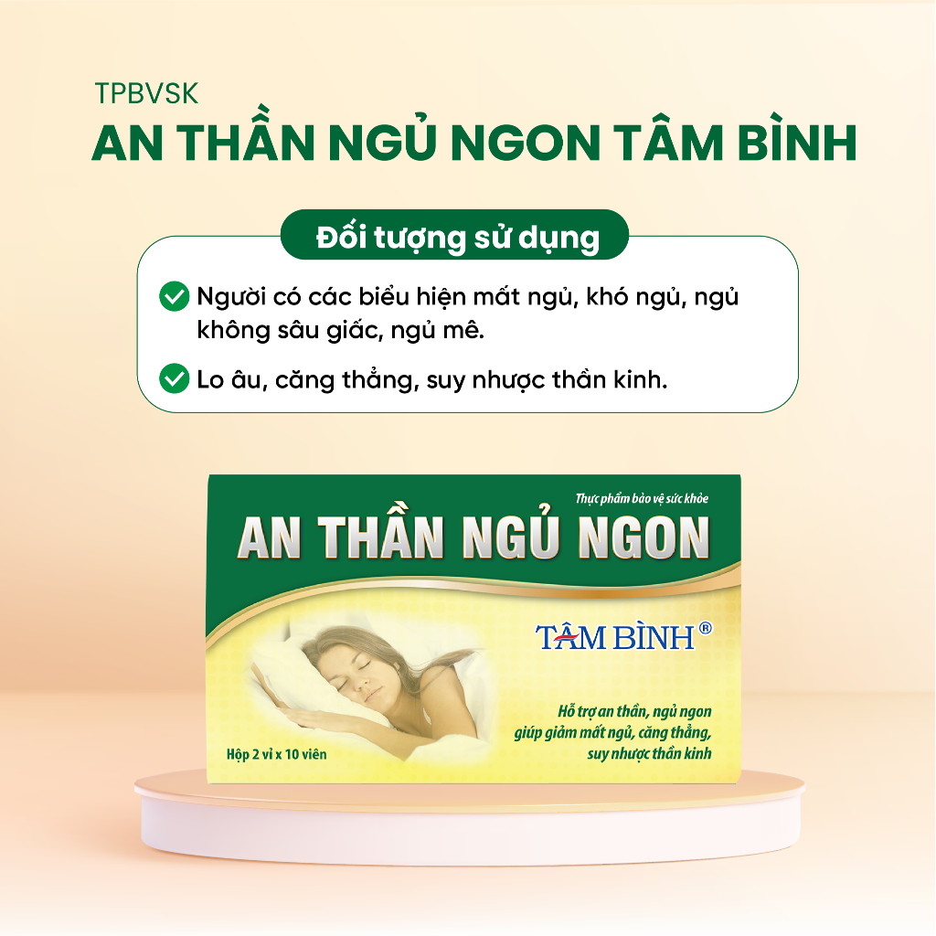 [Combo 5] An thần ngủ ngon Tâm Bình (hộp 30v)  - Bớt lo âu, ngủ sâu sảng khoái