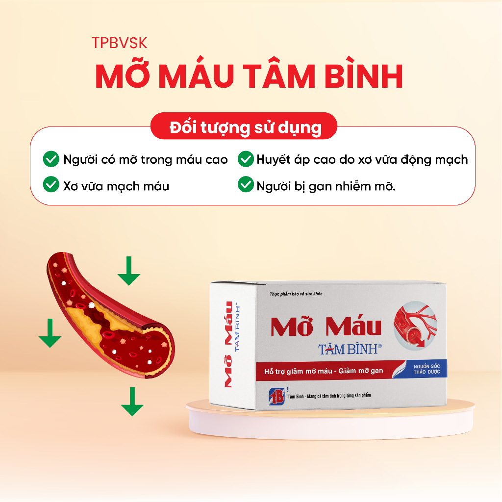 [Combo 5 tặng 1] Mỡ Máu Tâm Bình - Hỗ trợ giảm mỡ máu, giảm mỡ gan