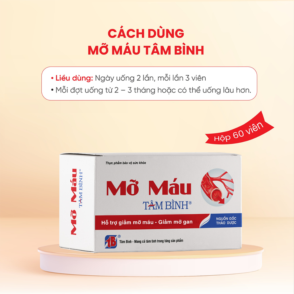 [Combo 5 tặng 1] Mỡ Máu Tâm Bình - Hỗ trợ giảm mỡ máu, giảm mỡ gan