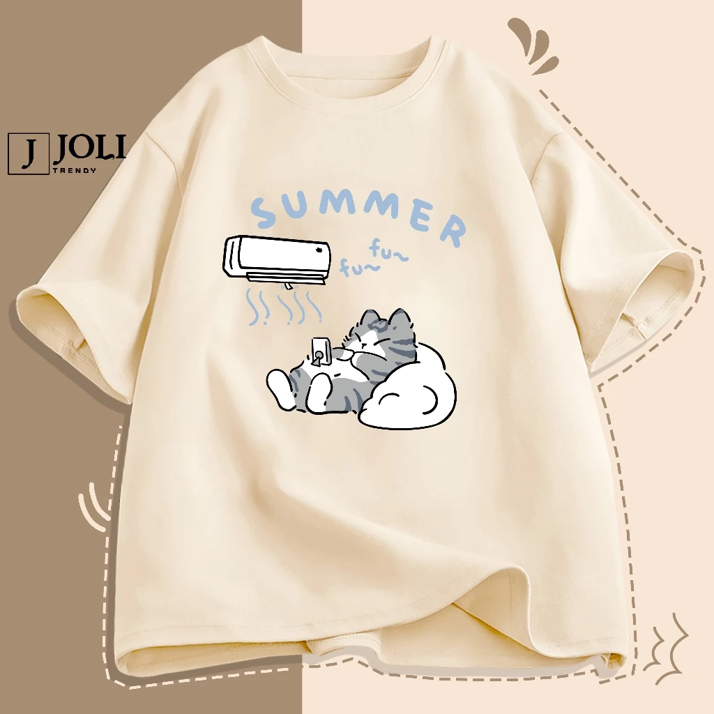 Áo Thun Unisex Tay Lỡ By JOLI Mèo Summer thumbnail 3