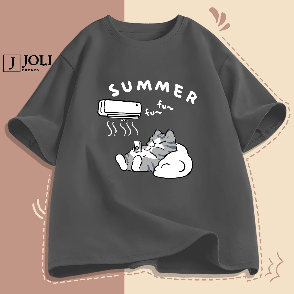 Áo Thun Unisex Tay Lỡ By JOLI Mèo Summer thumbnail 5