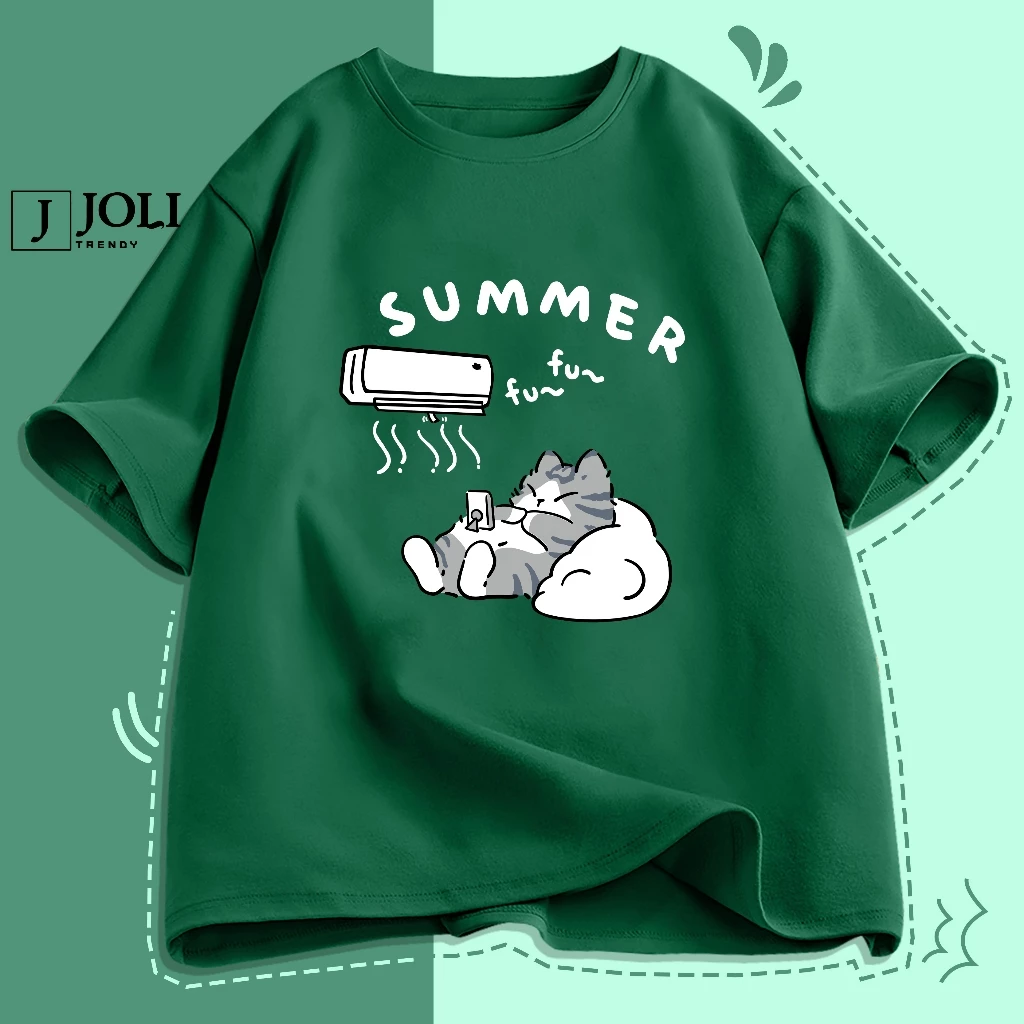 Áo Thun Unisex Tay Lỡ By JOLI Mèo Summer thumbnail 2