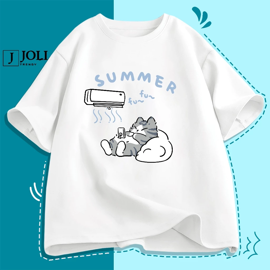 Áo Thun Unisex Tay Lỡ By JOLI Mèo Summer thumbnail 4