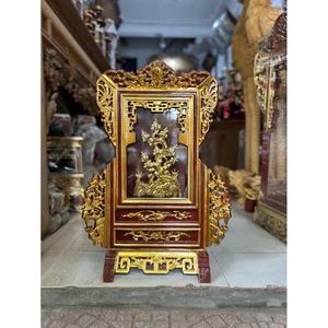 Giá gương cây Tùng gô mít son son thếp vàng