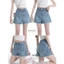 QUẦN SHORT JEANS ĐÙI NỮ LƯNG CAO PHỐI REN LƯNG MÀU TRẮNG ĐEN KEM SIÊU CÁ TÍNH XỊN SÒ QS890