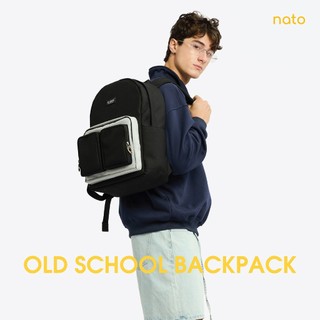 Balo thời trang nam nữ Natoli đi học nhiều ngăn hàn quốc đẹp, cao cấp Balo Old School Backpack B5