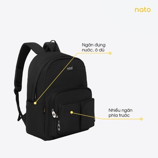 Balo thời trang nam nữ Natoli đi học nhiều ngăn hàn quốc đẹp, cao cấp Balo Old School Backpack B5