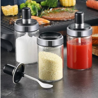 Lọ Đựng Gia Vị, Hũ Đựng Gia Vị Kèm Muỗng Mẫu Mới Cam Homeware