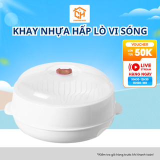 Khay hấp thực phẩm 5625 nhựa Việt Nhật dùng cho lò vi sóng Cam Homeware