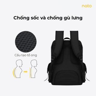 Balo đi học local brand Natoli nam nữ nhiều ngăn, chống thấm nước đựng laptop Balo WOLFI BACKPACK B7