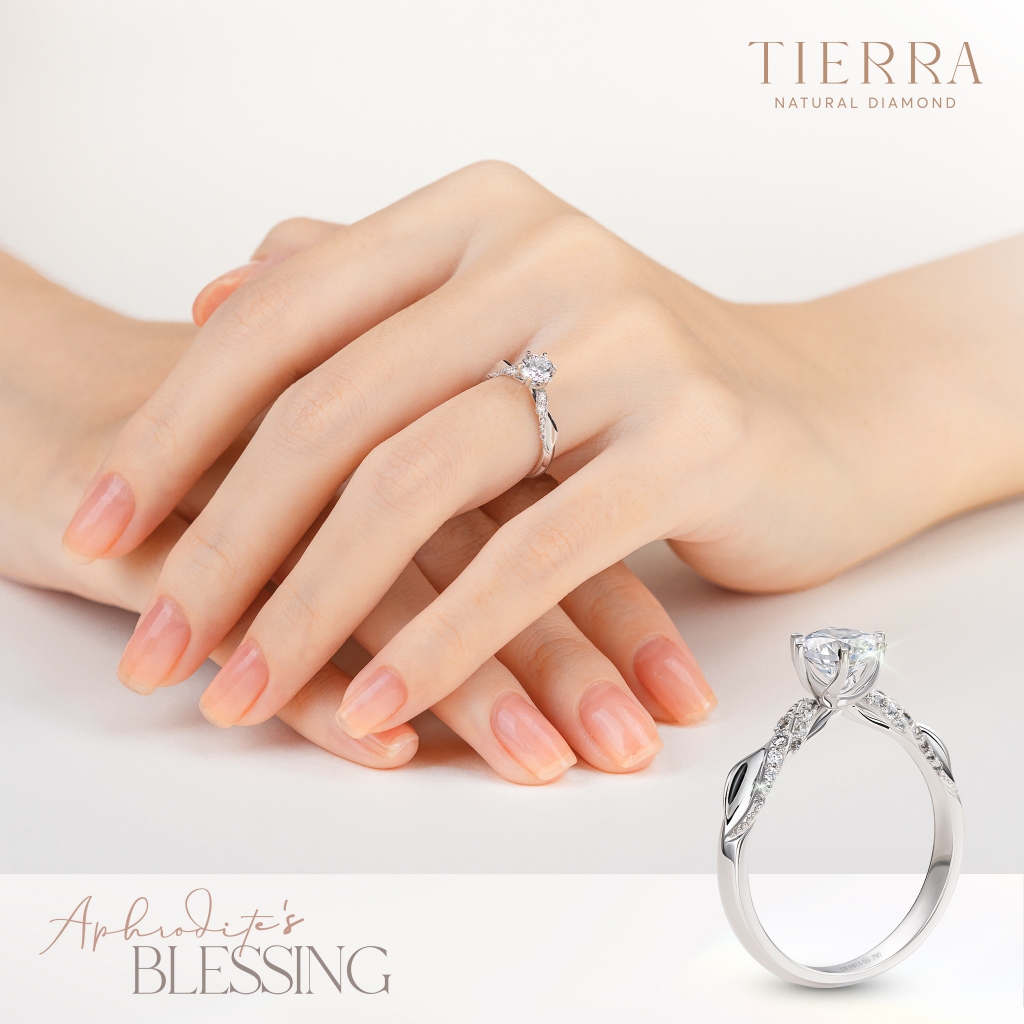 [CHAT TRƯỚC KHI ĐẶT] Nhẫn Cầu Hôn Tierra Aphrodite’s Blessing NCH1022 Vàng 14K 18K Tấm CZ Lấy Cảm Hứng Từ Chiếc Váy Cưới