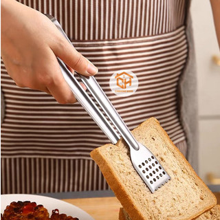 Kẹp Inox Gắp Thức Ăn, Đồ Nướng, Chiên Rán - Dụng Cụ Gắp Đồ Nóng Gắp Đá Cam Homeware
