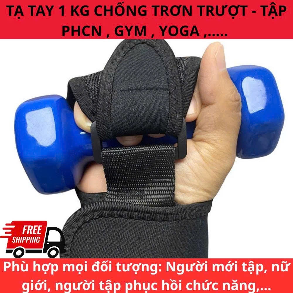 Tạ tay bọc cao su 1kg cho người tập phục hồi chức năng bàn tay