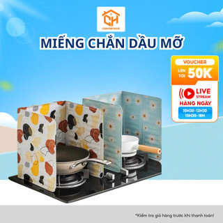 Miếng Chắn Dầu Mỡ Bếp Ga Có Hoạ Tiết Bắt Mắt Cam Homeware