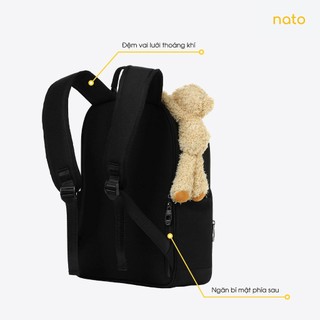 Balo nữ gấu Natoli đi học nhiều ngăn cute hàn quốc thời trang Dreamy Teddy Bear School Backpack B16