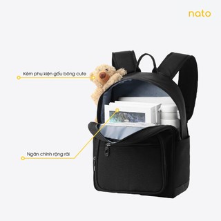Balo nữ gấu Natoli đi học nhiều ngăn cute hàn quốc thời trang Dreamy Teddy Bear School Backpack B16