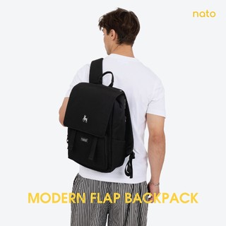 Balo chống sốc laptop 15.6 inch Natoli nam nữ chống nước đựng laptop cao cấp - Modern Flap Backpack B23