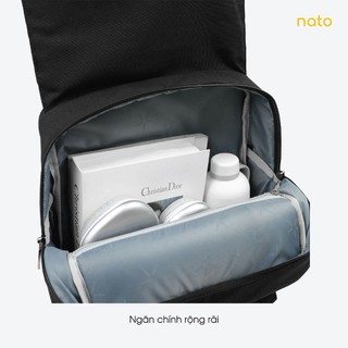 Balo chống sốc laptop 15.6 inch Natoli nam nữ chống nước đựng laptop cao cấp - Modern Flap Backpack B23