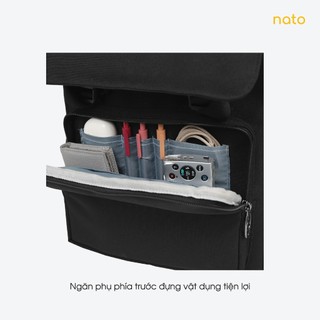Balo chống sốc laptop 15.6 inch Natoli nam nữ chống nước đựng laptop cao cấp - Modern Flap Backpack B23