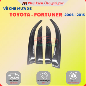 Vè che mưa xe Toyota Fortuner đời 2006 - 2015 Nhựa Đen thái cao cấp, sáng bóng
