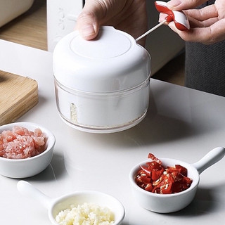 Dụng Cụ Xay Tỏi Ớt Bằng Tay Mini Food Chopper Tiện Dụng, Máy Xay Tỏi, Thực Phẩm Cầm Tay Đa Năng CamCamHome