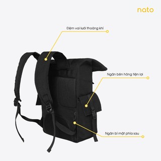Balo đựng laptop chống nước Natoli đi phượt, du lịch nhiều ngăn cao cấp Balo FOLD BACKPACK B10