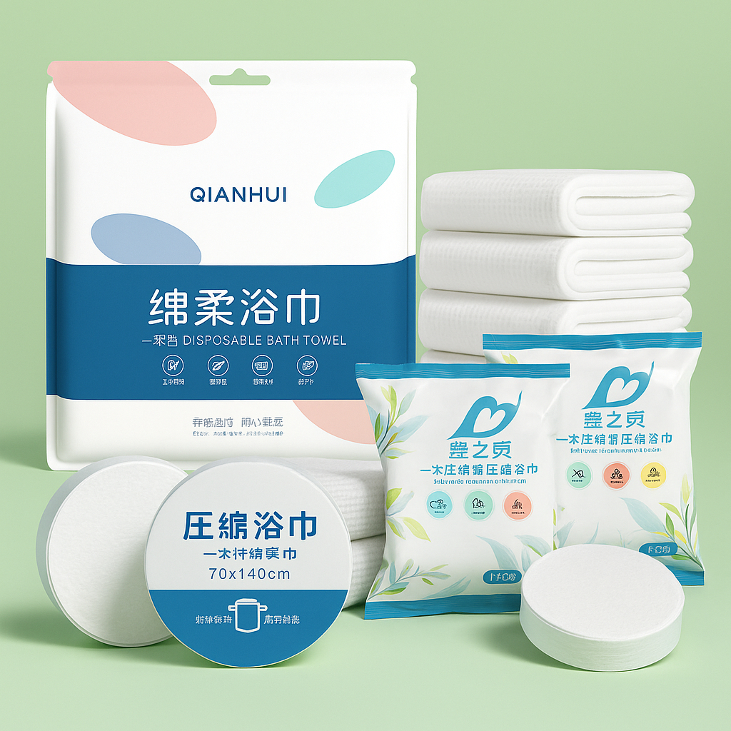 [COMBO RẺ LOẠI 1] Khăn tắm, Khăn mặt Gấp viên nén Du lịch dùng một lần, Chất liệu cotton tiện lợi